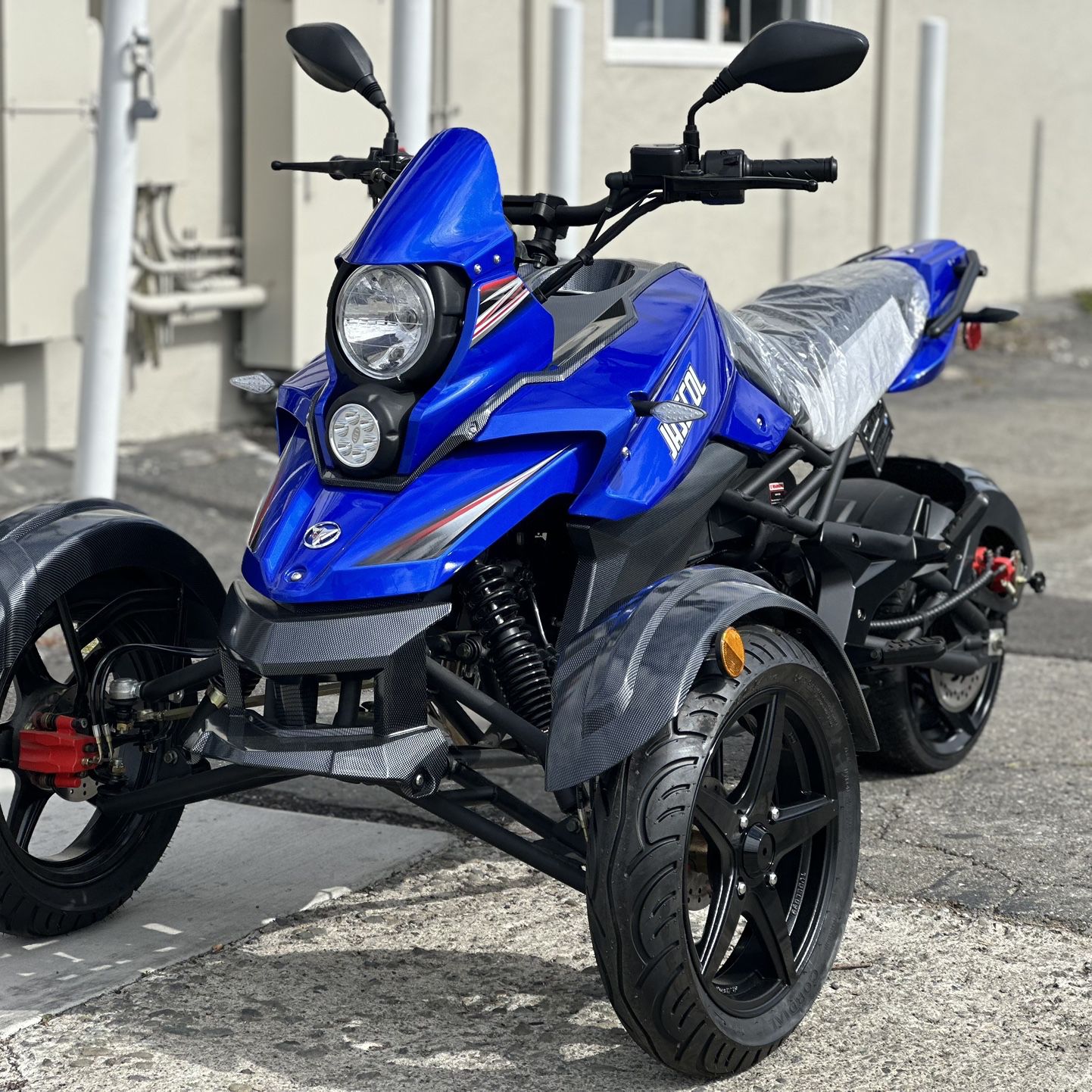 Brand New Blue Amigo Dragster Trike Scooter 169cc