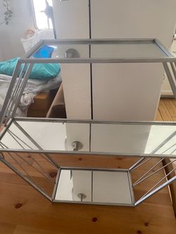 Octagon mirror shelf