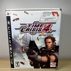 Time Crisis 4 + GunCon3 PS3 (Sony PlayStation 3, 2007) CIB Complete w/ Sensors