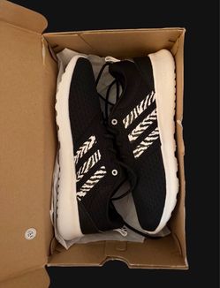 Adidas Cloudfoam Sneakers Black Zebra Print