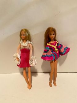 Vintage 1970 Mattel Rock Flowers dolls