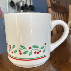 Vintage Mugs Christmas Coffee Cups Arby’s 1987 Holiday Drink ware