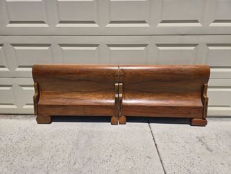 Antique Dutch sleigh bed headboard - queen or twin