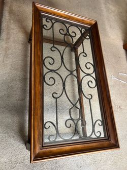 Wooden Glass Coffee Table