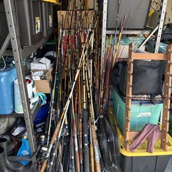 Antique rods and reels