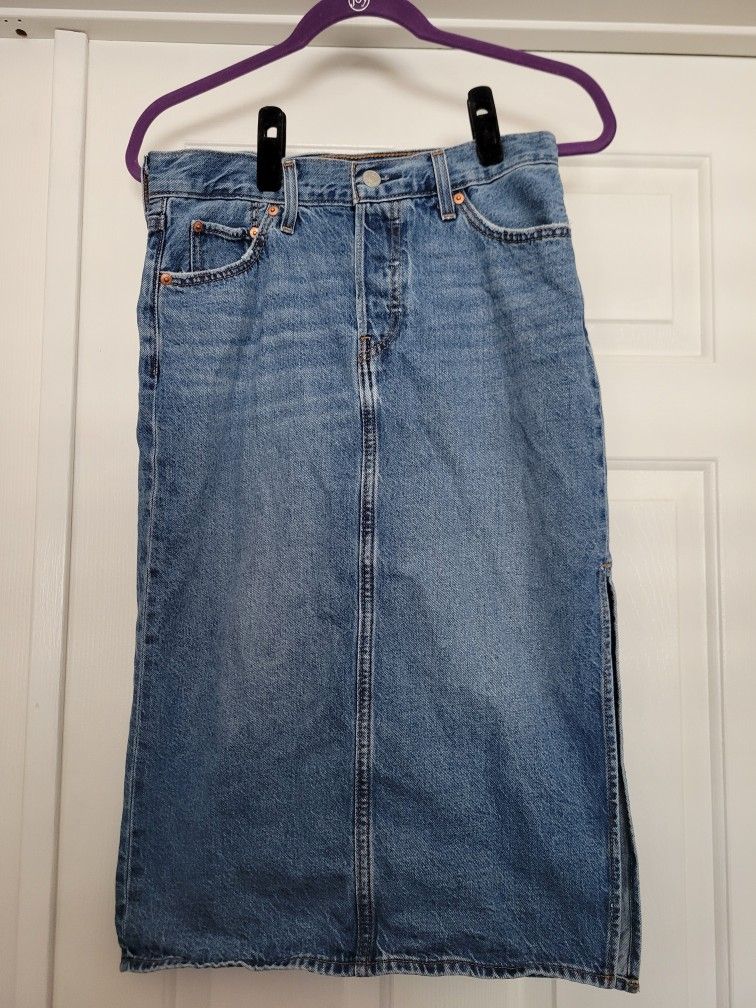 Levi's Button Down Jean Skirt