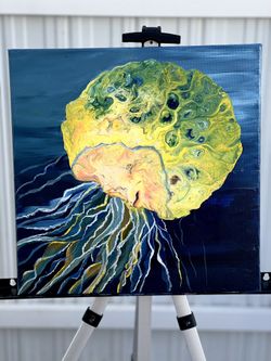 Medusa / Mix Arts- Pouring Painter And hand painting