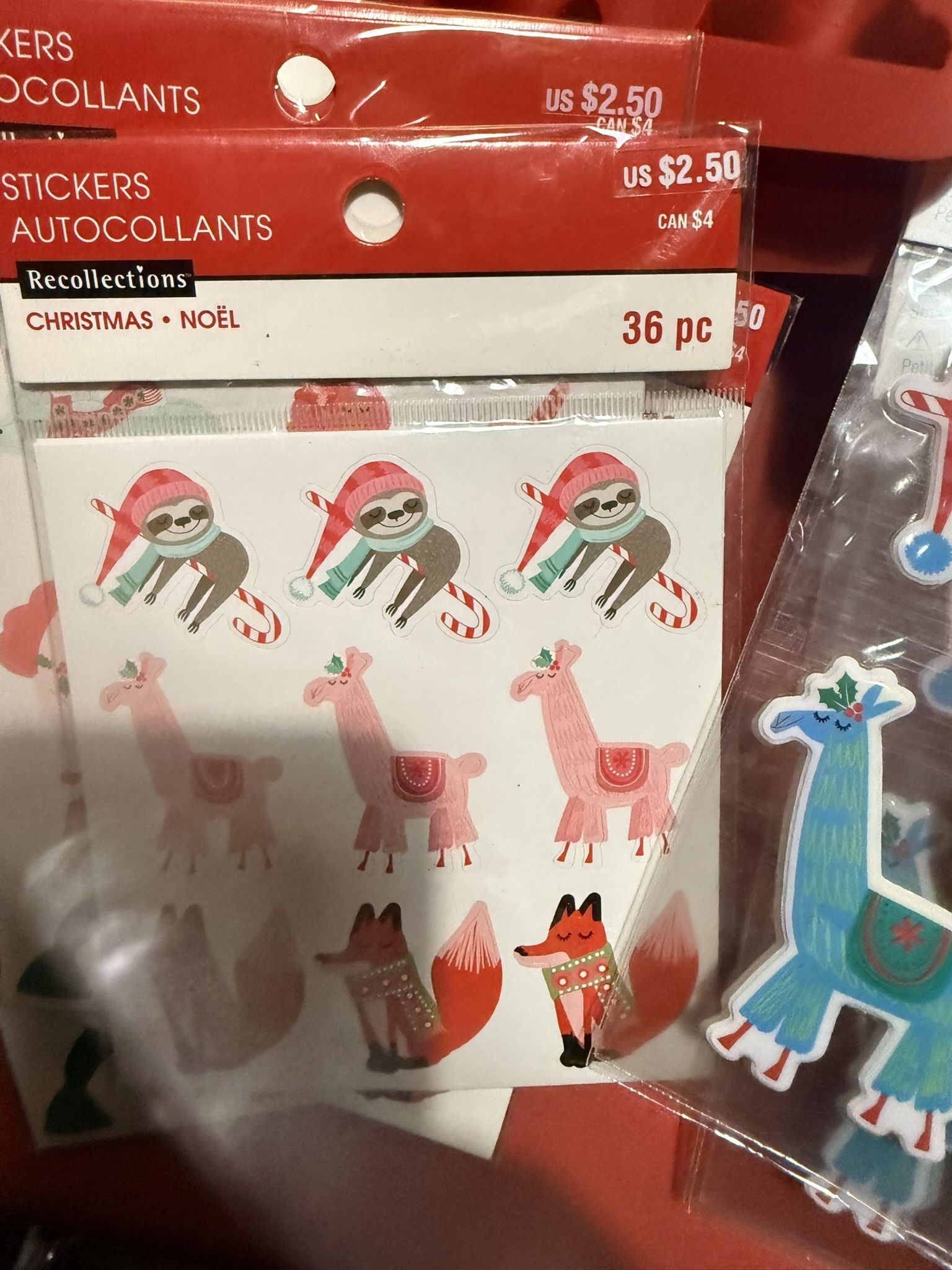 Michael’s- cookie cutters, jello/chocolate molds, stickers, holiday foam images