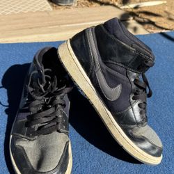 Jordan 1 Mid Premium Winterized Sneakers Black Grey Men's 9 Nike Air