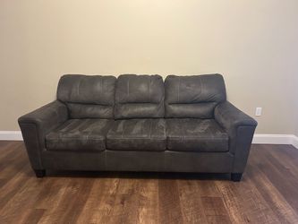 Brown cloth sofa sleeper