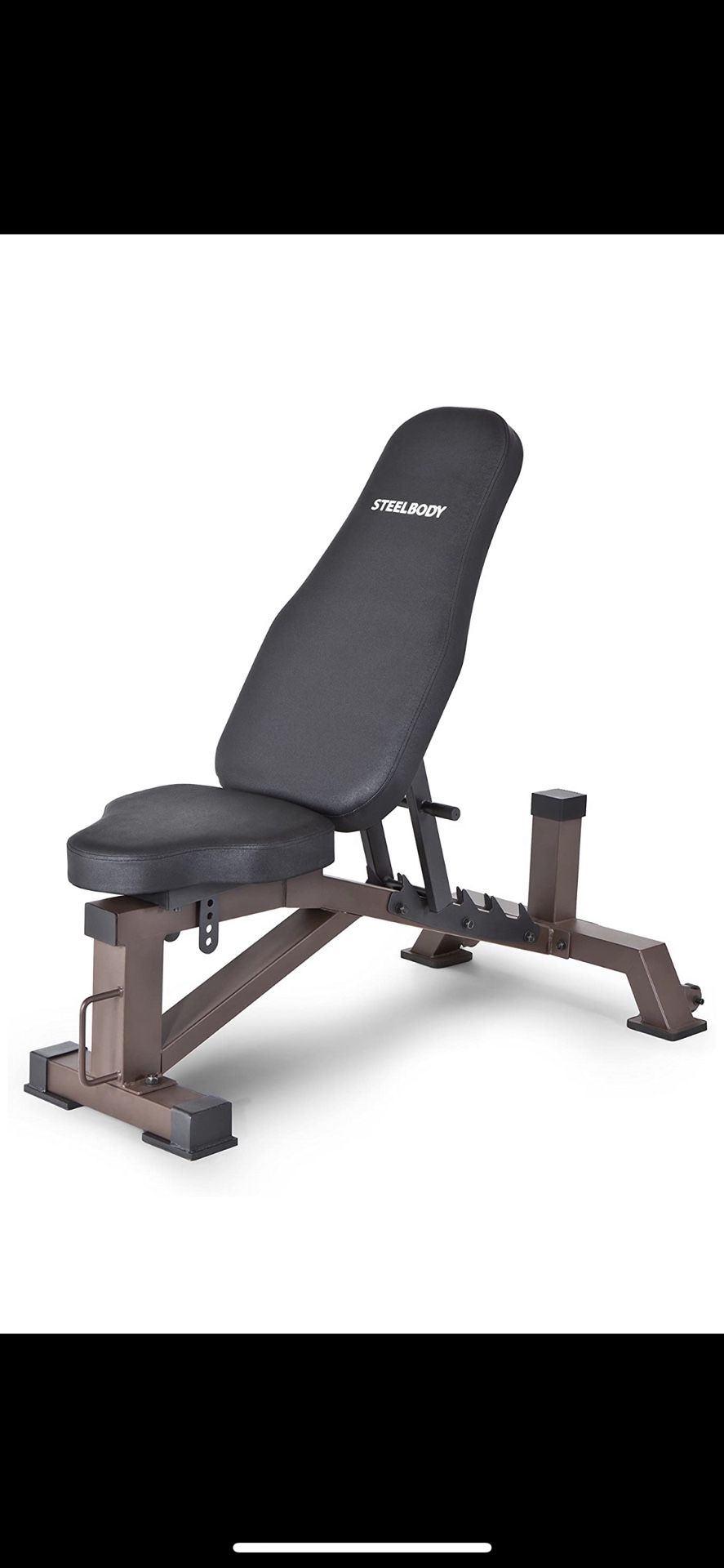 Commercial weight bench body solid, new in box. Shipping same day