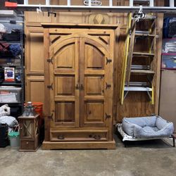 Rustic Mexican Pine Armoire
