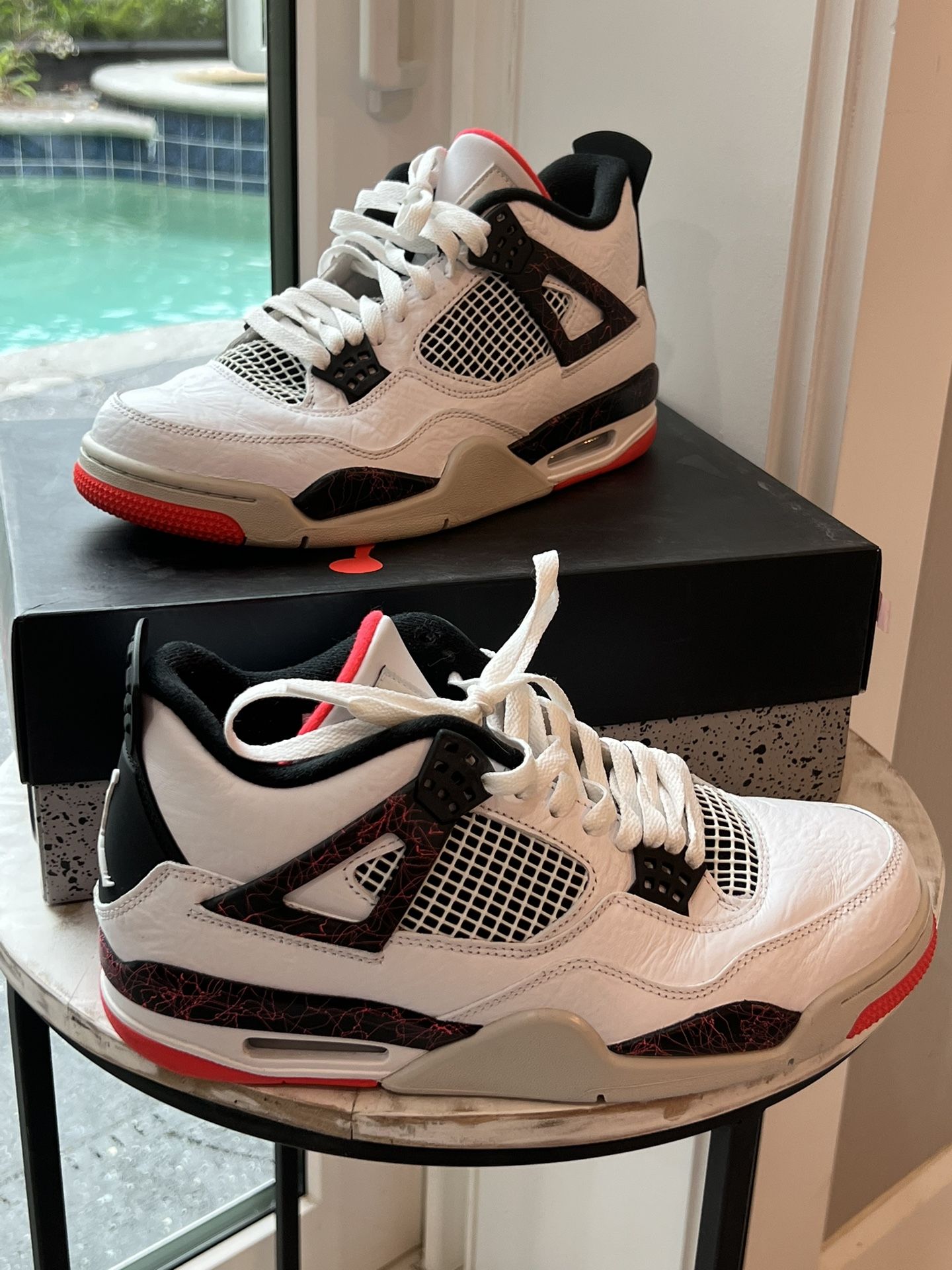 Nike Air Jordan 4 Retro Pale Citron Flight Nostalgia Truly VNDS Size 9 Sneakers