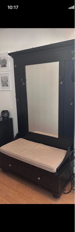 Hall tree and picture frames