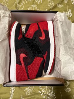 Air Jordan 1 Retro High Flyknit Bred Sneakers