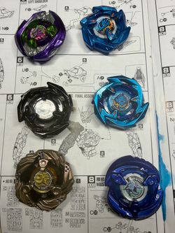hasbro custom painted beyblade X Lot of 4 Spinning Tops