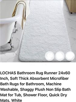 LOCHAS Bathroom Rug Runner 24x60 Inch