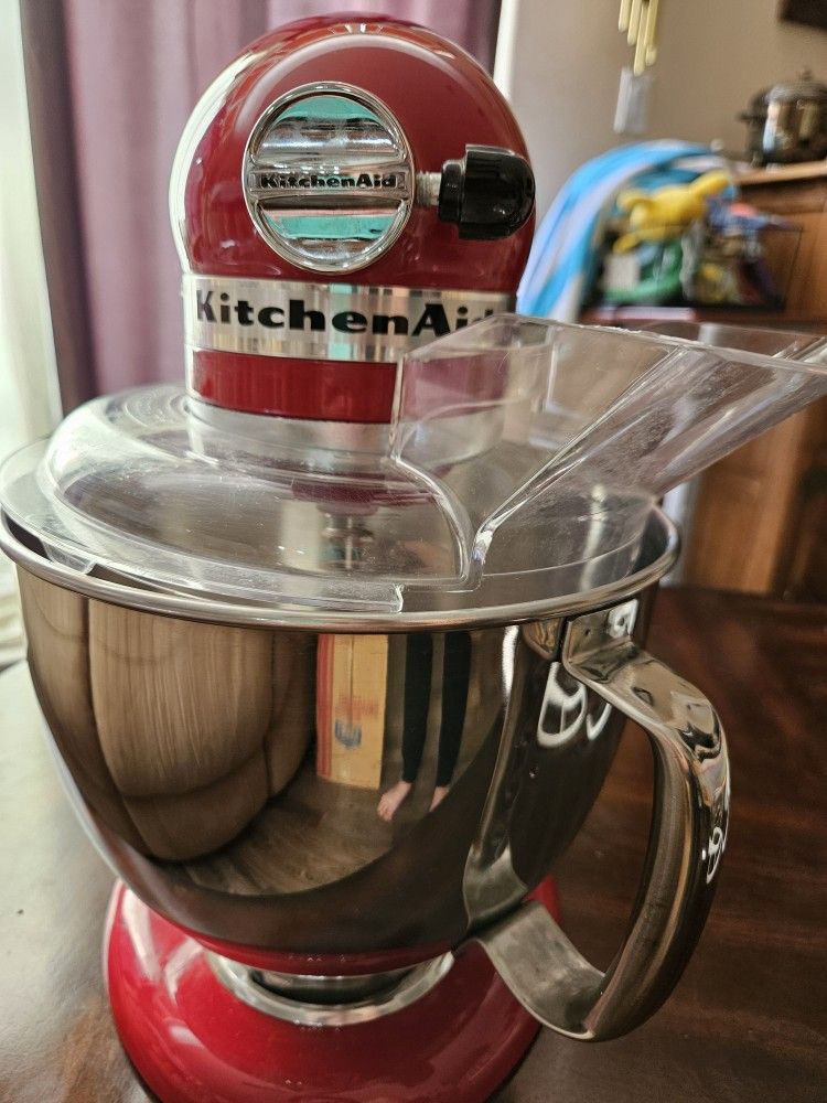KitchenAid Artisan Stand Mixer - Red | 5 Qt | Includes Attachments + Shield