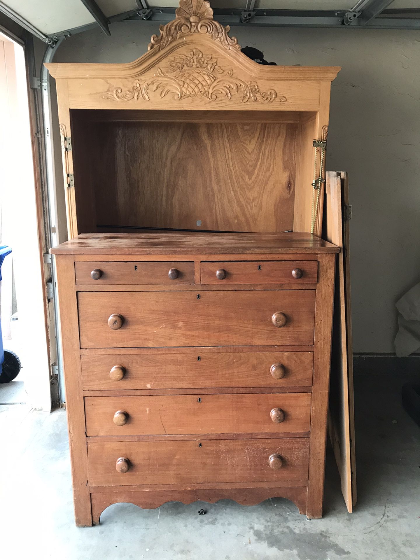 Antique tall boy dresser
