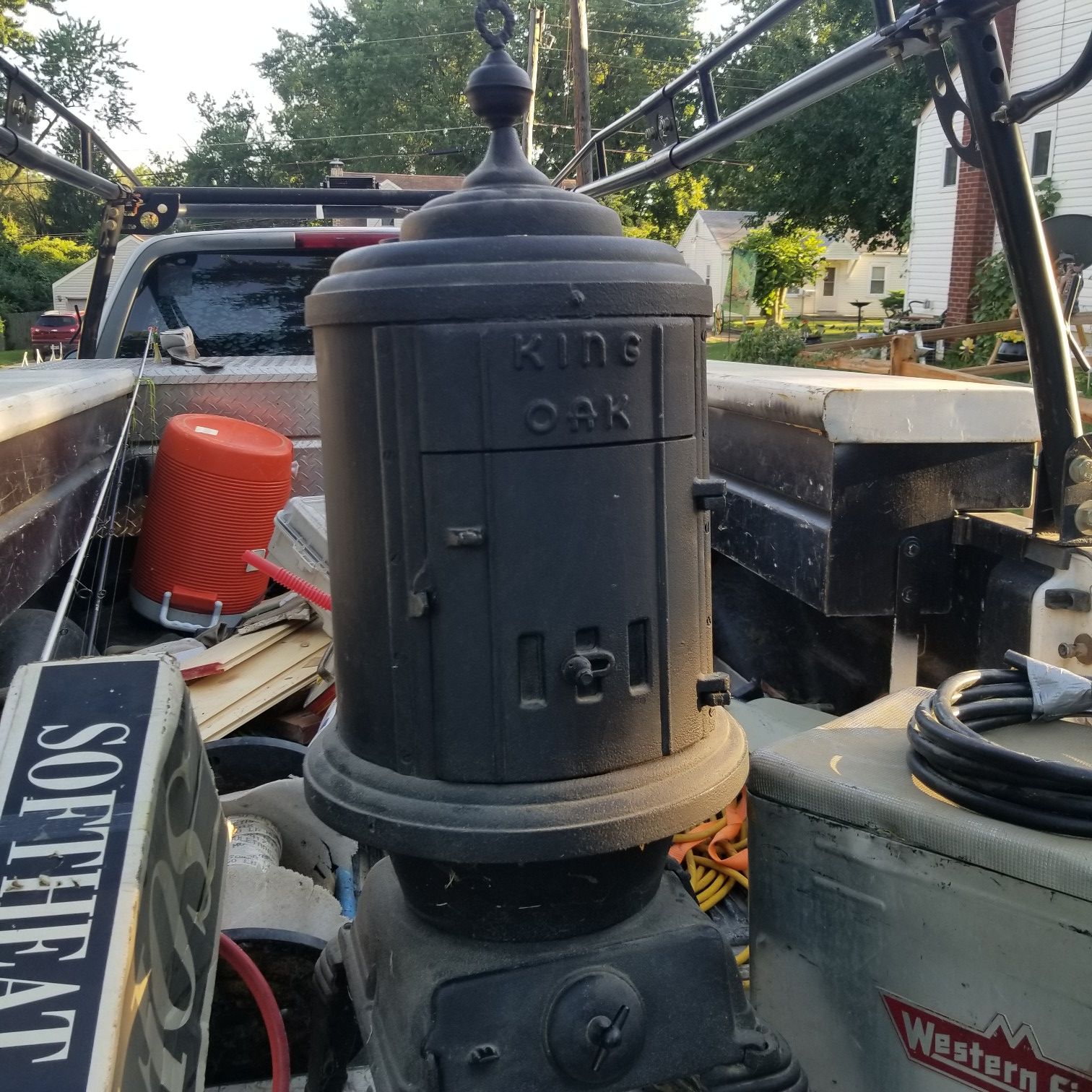 King oak wood stove