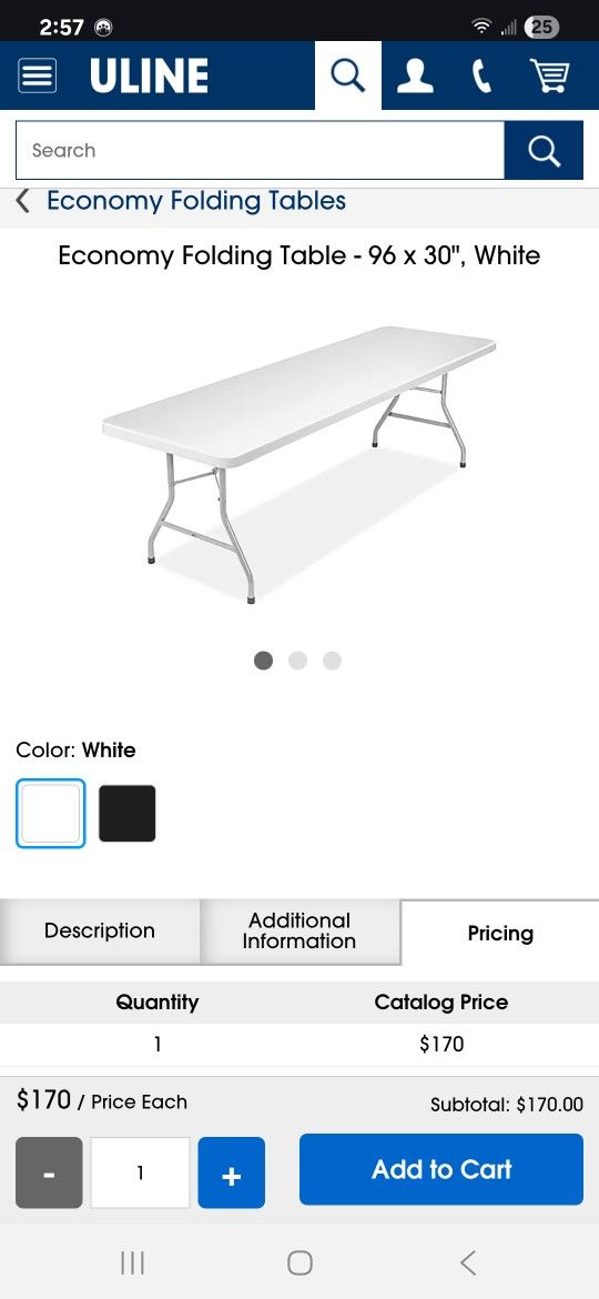 Folding tables and chairs