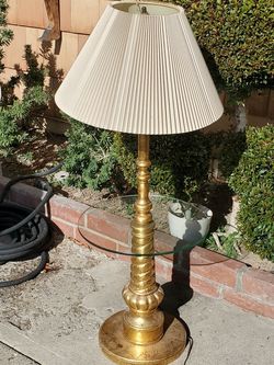 Faux Gold Leaf Lamp