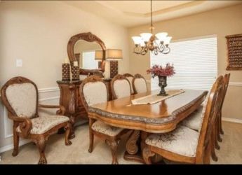 Dining Set And Drawers. Heavy Wood High Quality Set