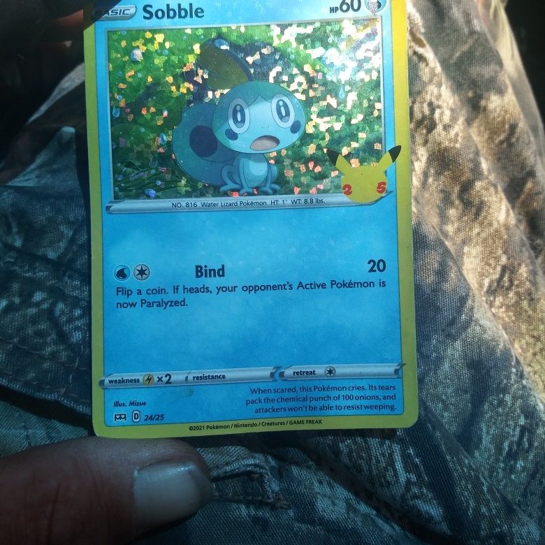 sobble pokemon card | Sword & Shield Sobble SWSH073 holo Pokmon card