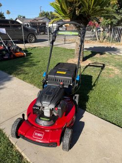 22-inch Toro lawn mower with rear-wheel drive