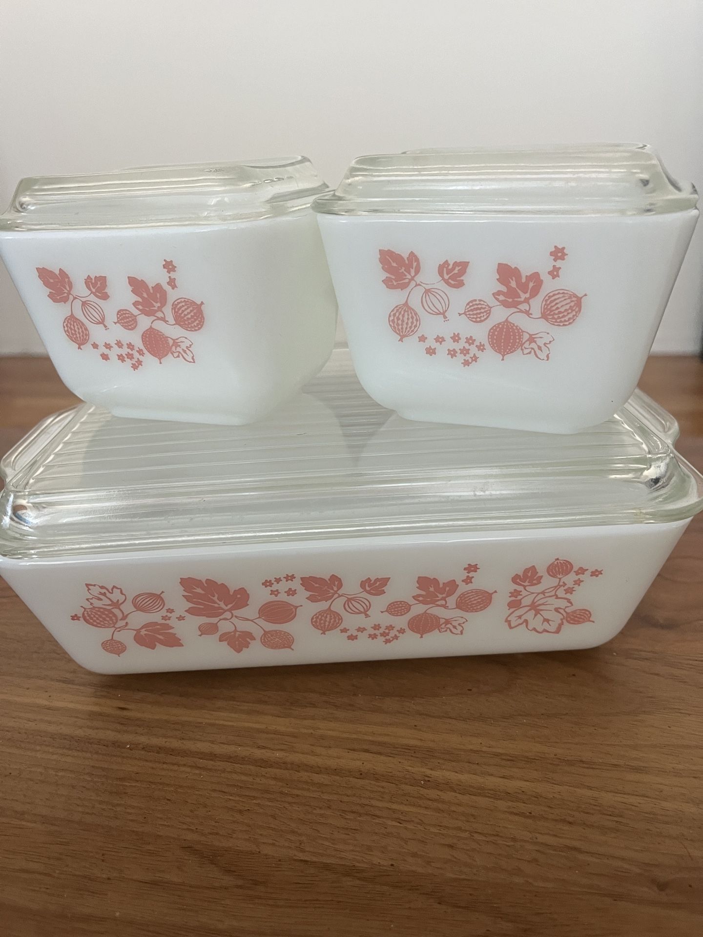 Pink Gooseberry Pyrex Fridgies