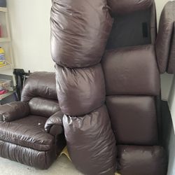 Brown Leather Sofa