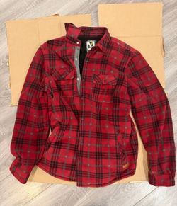 Red flannel with fuzzy inside