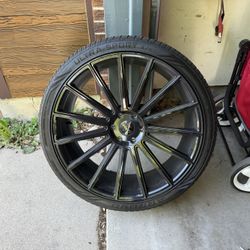 A Set Of 26  6x5.5 Wheels With All Season Tires  Chevy Cadillac GMC