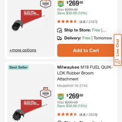 MILWAUKEE FUEL SWEEPER ATTACHMENT 