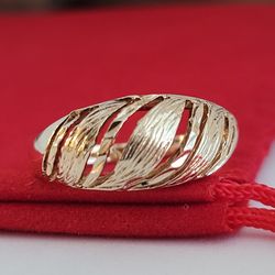 ❤️10k Size 6.25 Beautiful Solid Yellow Gold Dome Ring!/ Anillo de Oro con Diseño de Domo!👌🎁Post Tags: 10k 14k