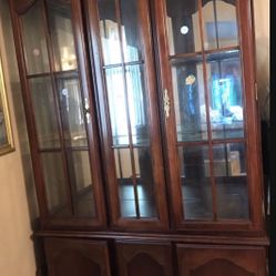 Vitrina De Madera De 2 Piezas 