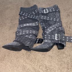 Fashion Nova (Tie You Down Overlay Boots) 