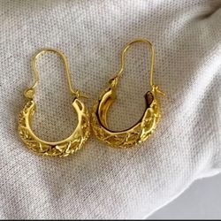 Solid Sterling Silver 925 Hook Earrings 