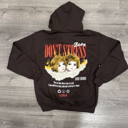 Civil LA CVLA  Don’t Stress Baby Brown Hoodie Men’s Size Large