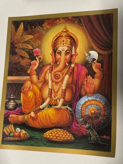 Ganesha Art Print 11x17 Poster Hindu God Yoga Meditation Spiritual Decor