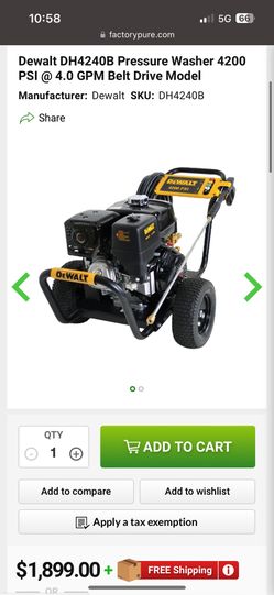 Dewalt Pressure Washer 4200psi 4.0gpm