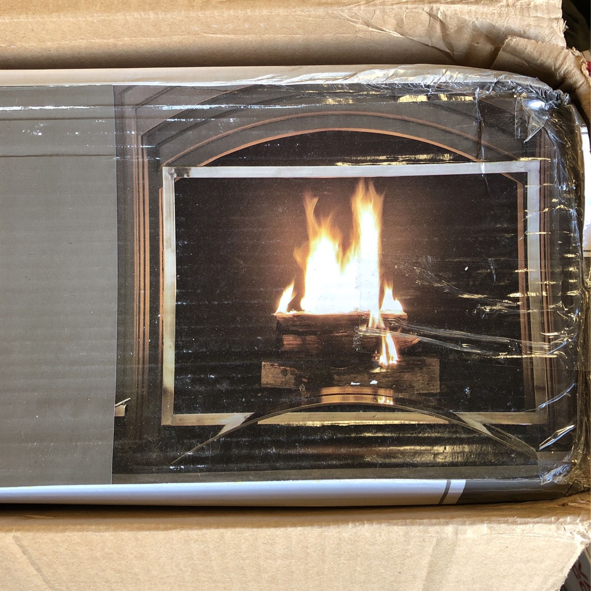 Played Pewter Fireplace Screen