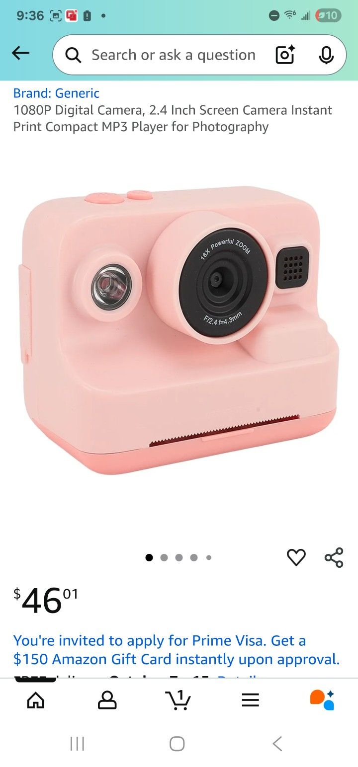 New In Box Kids Camera Instant Print, Camera for Kids Birthday Gifts Toys