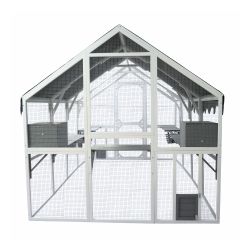 XPT019 cat cage box lovely house cute pet play speace Wooden White Big for backyard room
