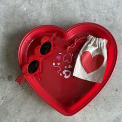 Valentines Heart Shaped,  Sunglasses, Bag, Bowl