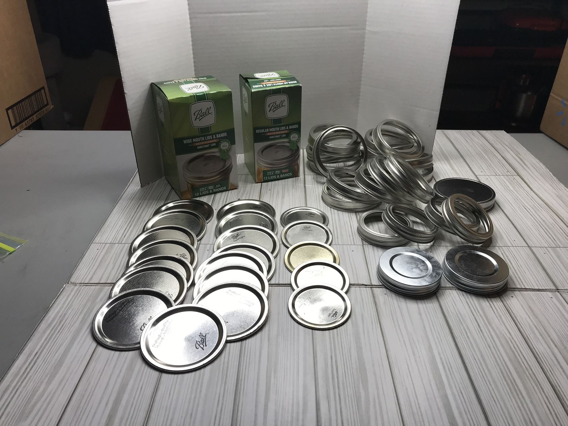 Ball Mason Jar Bands & Lids LOT