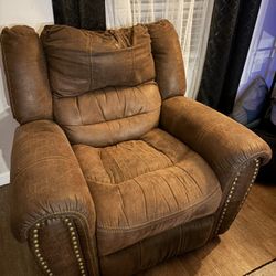 Brown Leather Recliner 