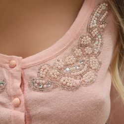 Peach Candies Cardigan Womens Sixe Small 