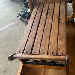 Vintage  Center Table With Metal 