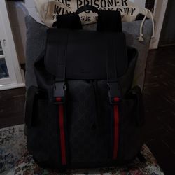 GG Black Supreme Monogram Backpack